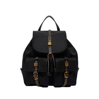 Pinko Flap Closure Nylon Backpack with Gold-tone Hardware