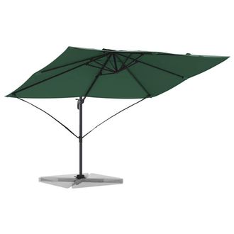 Berkfield Home Green Cantilever Umbrella Green Polyester fabric & metal frame