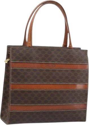 Celine Pre-owned Handbags, female, Brown, Size: ONE SIZE Pre-owned Macadam Canvas Hand Bag