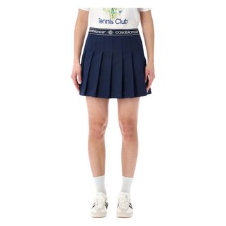 Casablanca Short Skirts, female, Blue, Size: XS Pleated Skirt