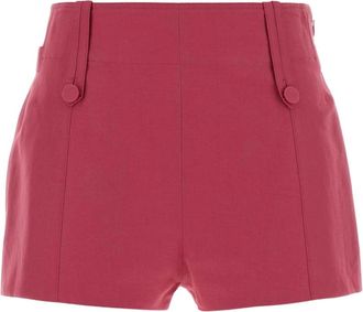 Chlo&eacute; High-Rise Mini Shorts - Dames - Korte Broeken - Roze - XS - Katoen - Korte Broeken
