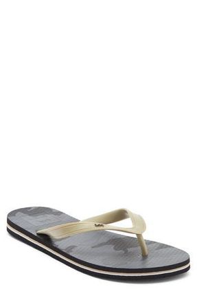 Rvca All the Way Flip Flop in Black Camo at Nordstrom Rack, Size 12