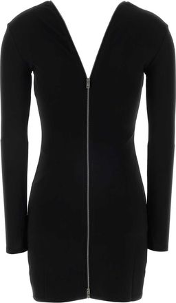 Alexander Wang Womens Black Stretch Viscose Mini Dress Exterior: Elastane Abiti