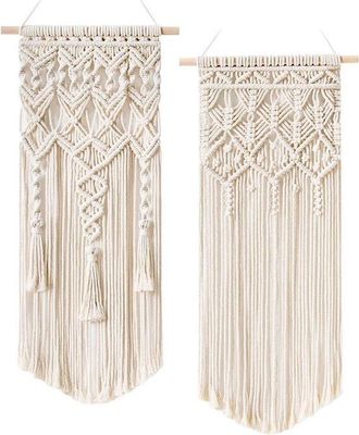 OEM Decoraci&oacute;n De Pared De Encaje De 2 Piezas, Decoraci&oacute;n De Estilo Bohemio, Tapiz Tejido Elegante, 75 Cm (largo) X 35 Cm (ancho)