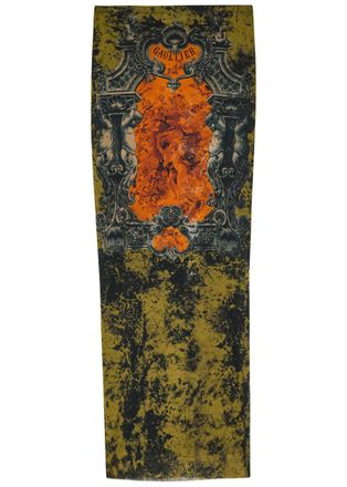 Jean Paul Gaultier Printed Mesh Midi Skirt - Multicoloured - S (UK8-10 / S)