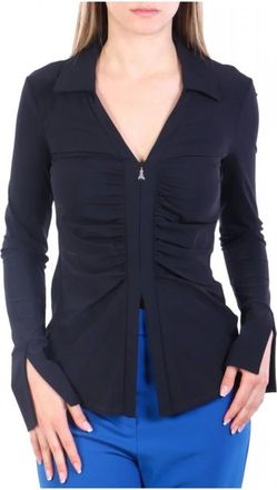 Patrizia Pepe Dames, Blouses & Shirts, Zwart, Maat: XS Jersey