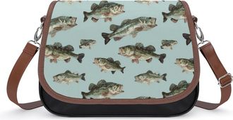 Generic Bass Fish Fashion Womens Crossbody Bags Novelty Handbag Shoulder Bag Purse