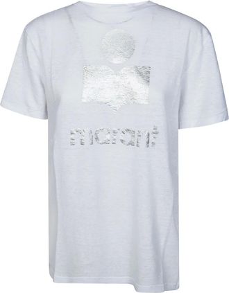 Isabel Marant Tops, Dames, Wit, S, Linnen, Zewel Tee Shirt
