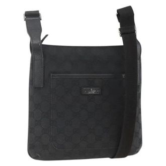 Gucci Vintage, unisex, Zwart, ONE Size, Leer, Pre-owned Leather Cross Body Bag