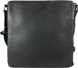 Louis Vuitton Pre-owned Taiga Leather Messenger Bag - unisex - Vintage Schoudertas - Zwart - ONE Size - Leer - Vintage