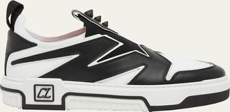 Christian Louboutin Mens Astroflash Mesh and Leather Low-Top Sneakers