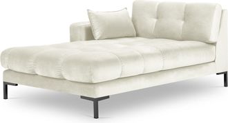 BLOOMINGLOFT Chaiselongue Mamaia Ii Samt mit Armlehne links