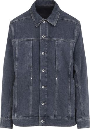 Rick Owens Giacca denim con bottoni - Grigio