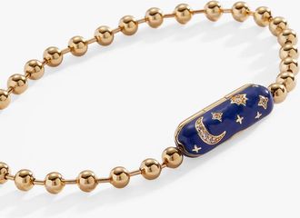 Alex and Ani Ball Chain Barrel Closure Bracelet with Starry Night in Gold at Nordstrom