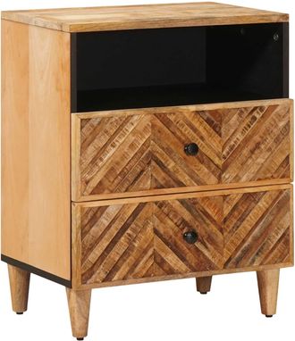 vidaXL Mesita De Noche Marr&oacute;n 50 X 33 X 60 Cm Madera De Mango Maciza Vidaxl