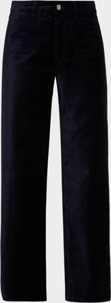 Frame Denim Le Slim Palazzo Velvet Jeans