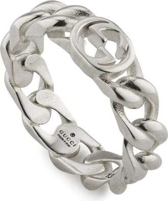 Gucci Interlocking Ring - Dames - Ringen - Grijs - 54 MM - Accessoires