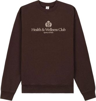 Sporty & Rich H & W Crest Crew-neck Logo Sweatshirt
