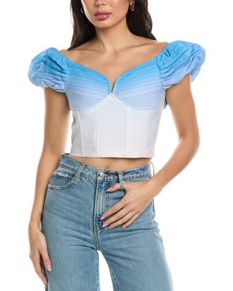 Allison Allison Clemence Linen-Blend Top