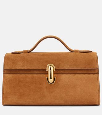 Savette Symmetry Pochette suede tote bag