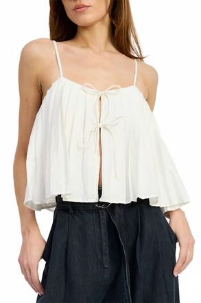 En Saison Tate Strapy Tank Top In Off White