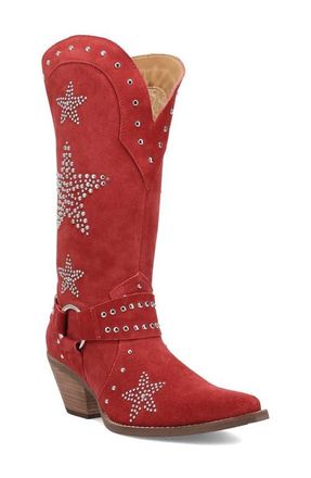 Dingo Lucky Stars Knee High Western Boot in Red at Nordstrom, Size 9.5
