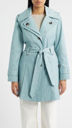 London Fog Single Breasted Trench Coat in Green at Nordstrom, Size Xx-Large