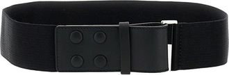 Max Mara Black Elasticated Webbing Belt