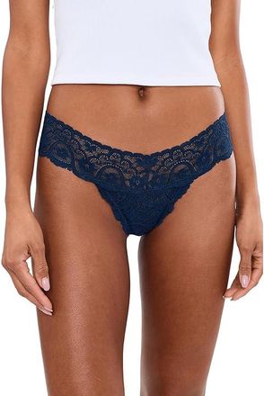 Commando Tulip Tanga Womens Underwear Navy, Cotton/Elastane/Nylon