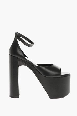 Balenciaga Leather Sandals With Strap And Platform 17 Cm Heel Balenciaga