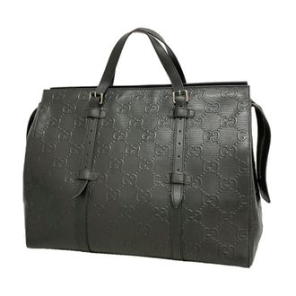 Gucci Black Leather Tote Bag (Pre-Owned)