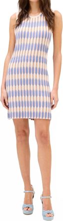 Allison New York Nikki Mini Dress In Ivory/blue