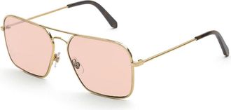 Retro Superfuture IGGY 2.0 PINK VDB Mens Sunglasses Gold Size 58