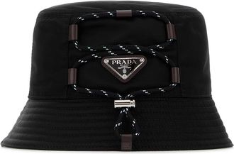 Prada Mens Re-Nylon Bucket Hat Black