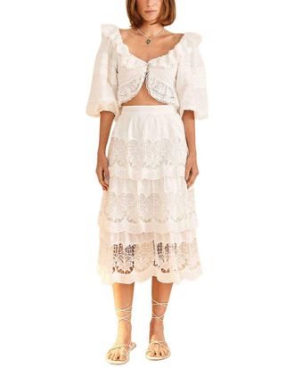 Farm Rio Lace Crop Top