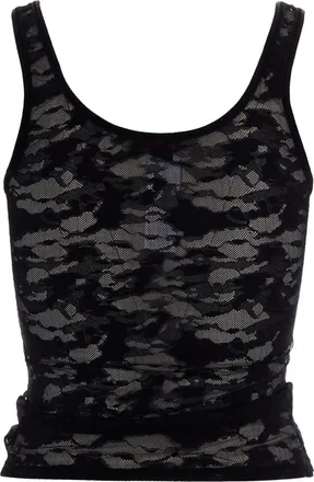 Diesel Womens Tank Top Lily Ebony Lace Polyamide Vests & Tops