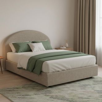 Dmora Dmora - Cama De Plaza Y Media Dboe, Cama Contenedor Con Revestimiento De Tela, 100% Made In Italy, Apertura Frontal, Adecuado Para Colch&oacute;n Cm 120x190,