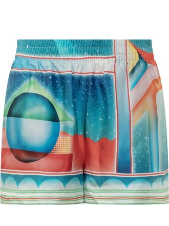 Casablanca Casablanca Silk Shorts With Print