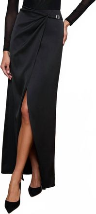 L'agence Emmarie Maxi Wrap Skirt In Black