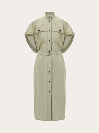 Ferragamo Women Poplin shirt dress Green
