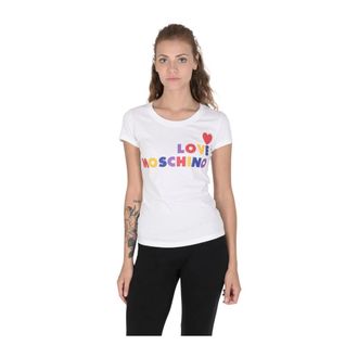 Love Moschino Dames, Tops, Wit, Maat: XL Katoen