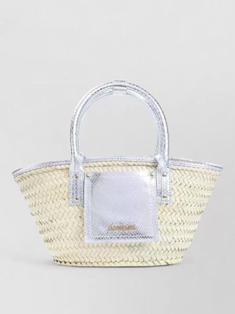 Jacquemus petite panier soli straw beach bag