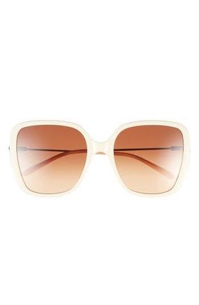 Chlo&eacute; 57mm Novelty Square Sunglasses in Ivory Gold Brown at Nordstrom Rack