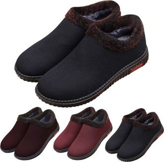 Generic Slip on Ankle Boots for Womens Size 6.5 Winter Snow Boots Warm Fur Lined Booties Outdoor Lightweight Slip Resistant Shoes Women Men Casual Comfy Walki