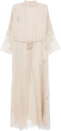 Carine Gilson Abito stile sottoveste in seta - Toni neutri