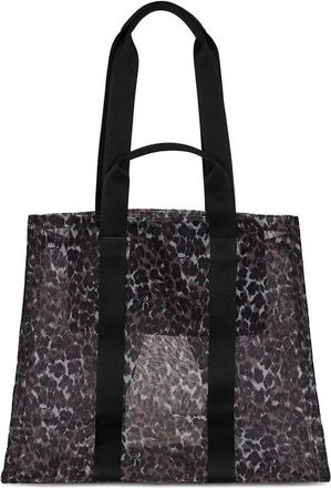 Karl Lagerfeld Borsa da spiaggia K/Signature leopardata - Nero