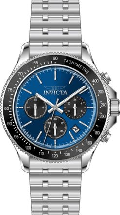 Invicta Aviator 69578 Herenhorloge - Quartz Uurwerk - Staal met Blauwe Wijzerplaat - 42 mm