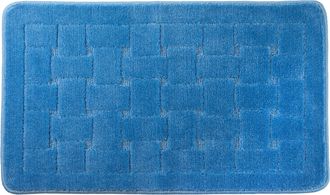 TJ Hughes Orkney - Crosshatch Bath mat in Blue - TJ Hughes