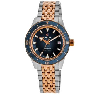 Rado Captain Cook Automatic 39mm Blue Dial Two-Tone Stainless Steel Mens Watch R32224203