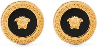 Versace Medusa Head enamel stud earrings - women - Metal - One Size - Gold